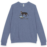 I Said What I Said raglan crewneck - Heather Denim