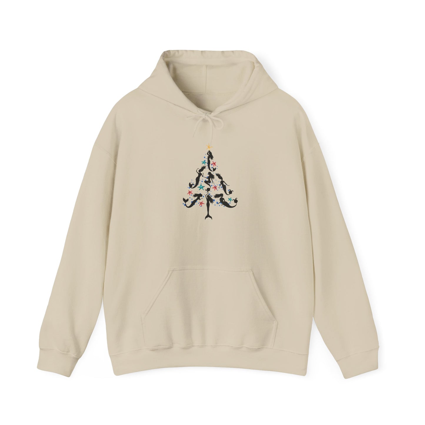 Mermaid Christmas Tree Hoodie – Festive & Cozy Holiday Sweatshirt