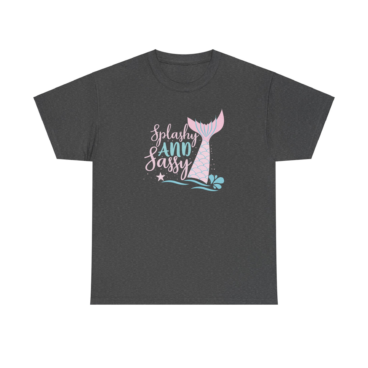 Mermaid Tee - Splashy and Sassy Unisex Heavy Cotton