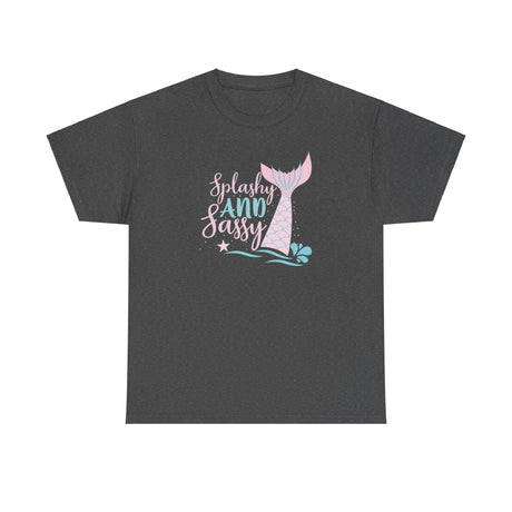 Mermaid Tee - Splashy and Sassy Unisex Heavy Cotton
