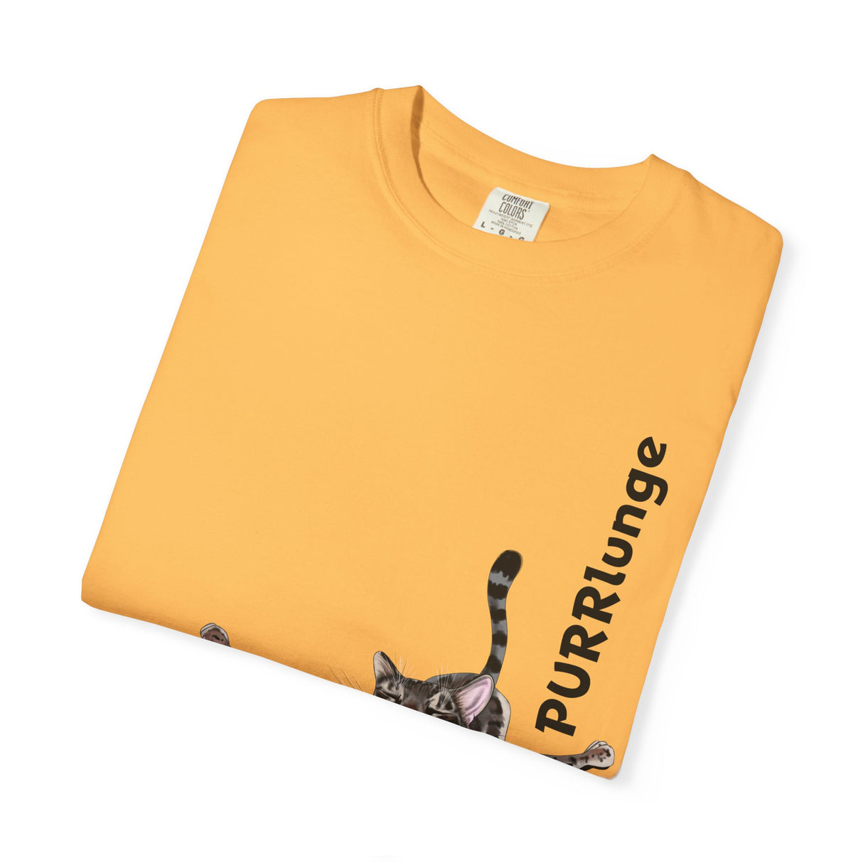 Purr-lunge Unisex T-shirt with Flounder the Purrmaid Design