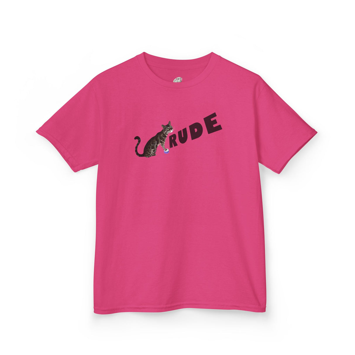 Kids "RUDE" Flounder T-Shirt — Flounder the Purrmaid Eye Roll Tee