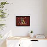 Stay Weird Matte Canvas Print — Flocahontas & Mouse Toy (Framed)