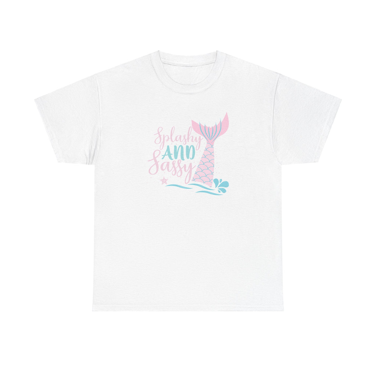 Mermaid Tee - Splashy and Sassy Unisex Heavy Cotton