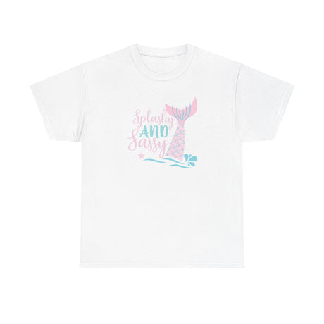 Mermaid Tee - Splashy and Sassy Unisex Heavy Cotton