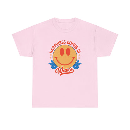 Retro Happiness Comes in Waves Unisex Tee