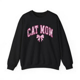 Pink Coquette Cat Mom Crewneck Sweatshirt
