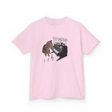 Kids Tee - Treble Maker Design Hand Drawn by Flounder's Mom, Nina Featuring Flounder the Purrmaid Playing Piano for Mouse Toy
