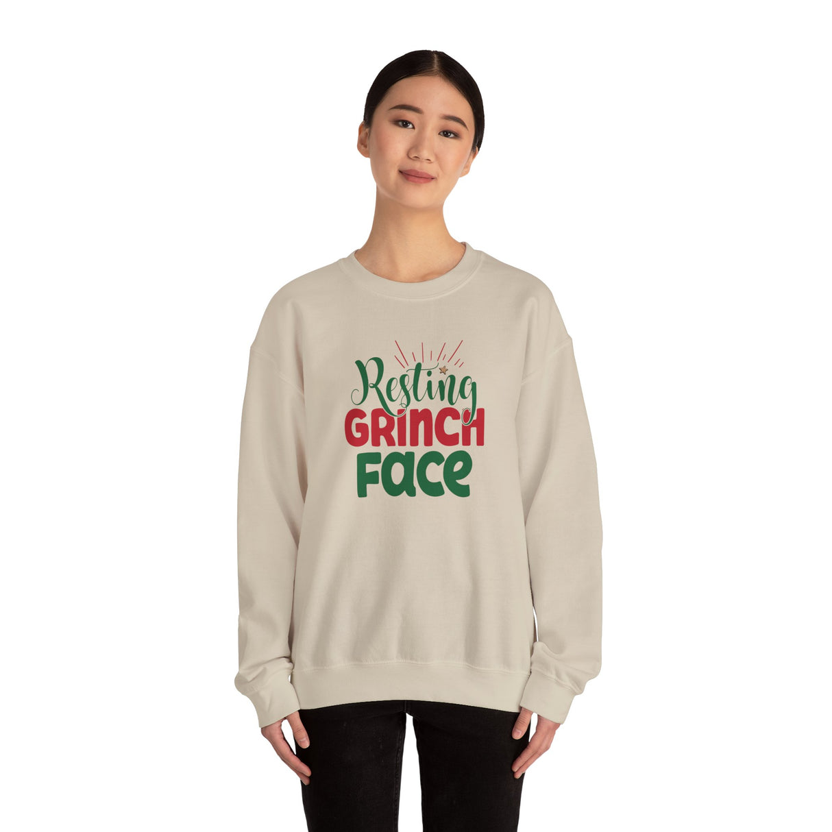 Holiday Resting Grinch Face Sweatshirt