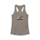 Purrmaid Flounder Racerback Tank — "I Want to Be Where the People Aren't"