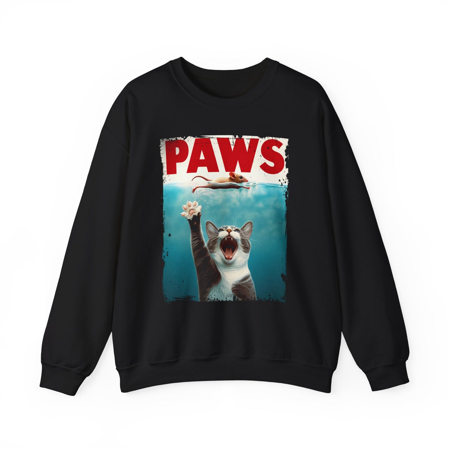 Funny Cat 'Paws' Unisex Crewneck Sweatshirt