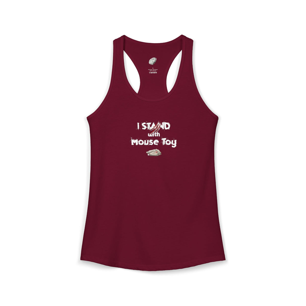 "I Stand with Mouse Toy" Women's Racerback Tank