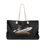 Black Weekender Bag Flocahontas featuring Flounder the purrmaid and Mouse Toy