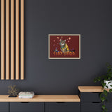 Stay Weird Matte Canvas Print — Flocahontas & Mouse Toy (Framed)