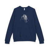 Raglan Crewneck Sweatshirt - Fish at Heart Flounder Purrmaid Inspired Design