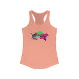 Tank Top - Just Roll with it Flounder the Purrmaid Skateboard Sunglasses Design by Nina