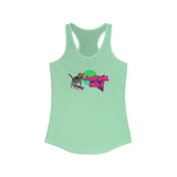 Tank Top - Just Roll with it Flounder the Purrmaid Skateboard Sunglasses Design by Nina