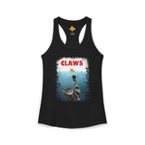 Purrmaid Flounder Claws Tank — Women's Racerback Tank with 'Shark-Like' Cat Catch Design