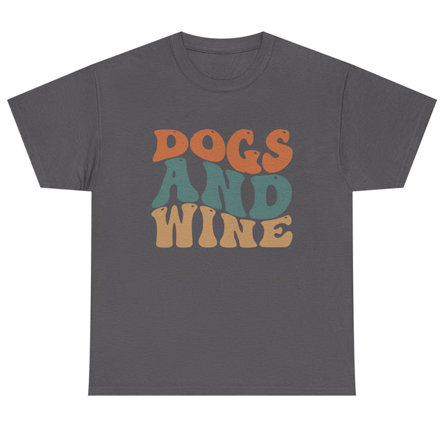 Dogs and Wine cotton tee in charcoal