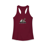 Purrmaid Flounder Racerback Tank — "I Want to Be Where the People Aren't"