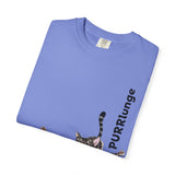 Purr-lunge Unisex T-shirt with Flounder the Purrmaid Design