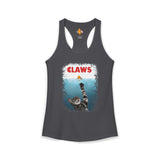 Purrmaid Flounder Claws Tank — Women's Racerback Tank with 'Shark-Like' Cat Catch Design