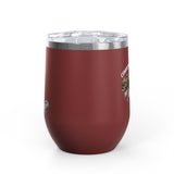 Wine Tumbler — "Competitive Rester" Flounder Design (12 oz)