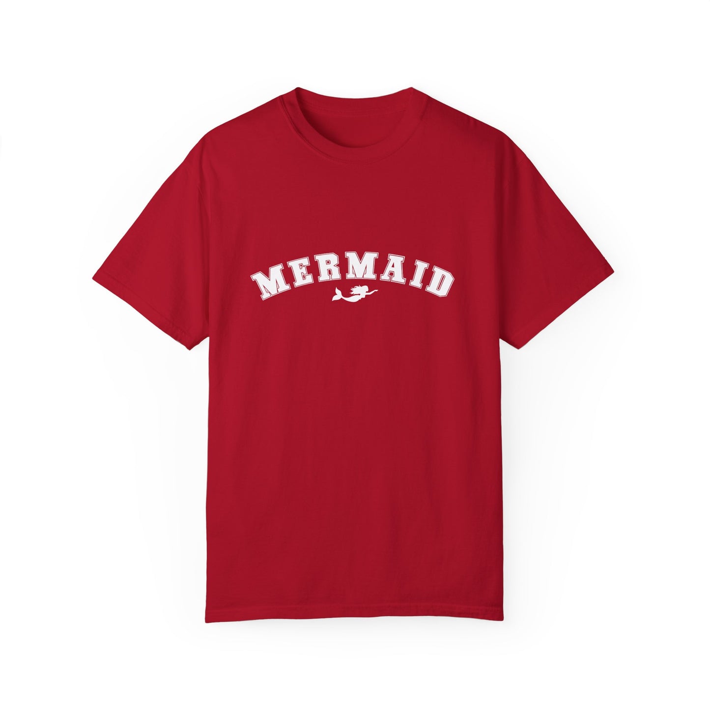 Mermaid Collegiate Lettering Comfort Colors T-shirt, Graphic Shirt, Ocean Lover Gift, Beach Apparel