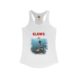 Purrmaid Flounder Claws Tank — Women's Racerback Tank with 'Shark-Like' Cat Catch Design
