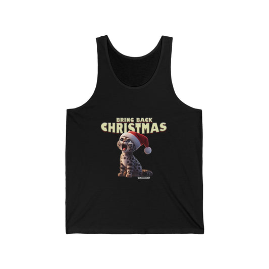 Flounder Cat “Bring Back Christmas” Unisex Jersey Tank – Festive Comfort