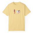 One Sea Horse Open Sleigh Christmas Comfort Colors t-shirt in butter