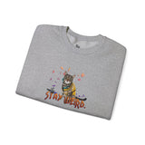 Stay Weird Sweatshirt — Hand-Drawn Flounder & Mouse Toy Hug Crewneck