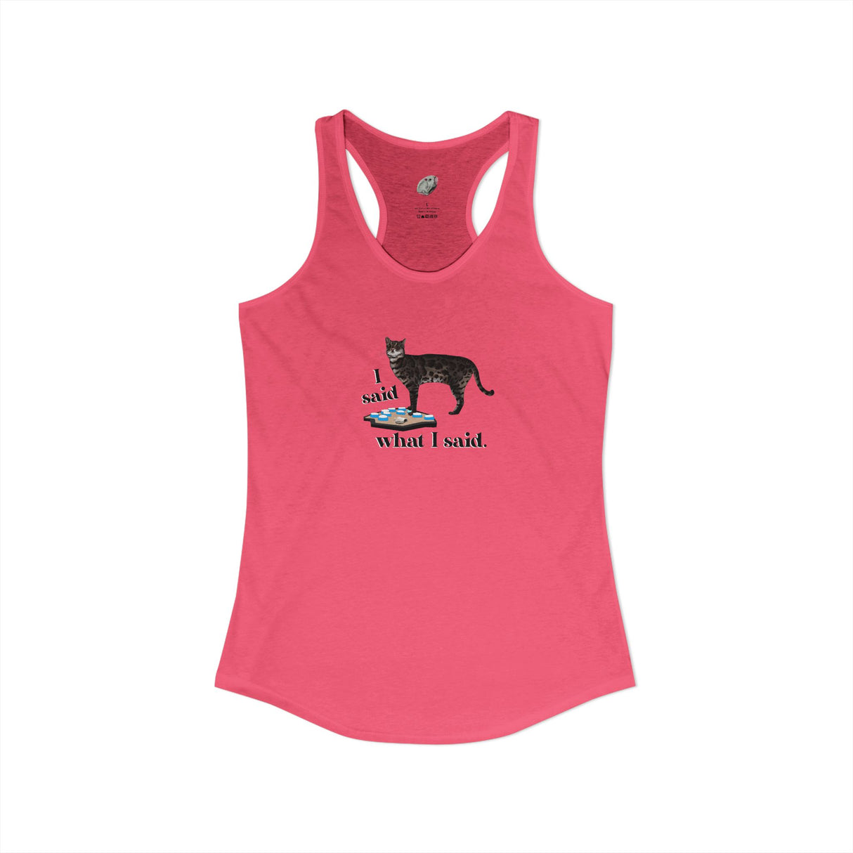 I Said What I Said Tank — Flounder Talking Pet Buttons Racerback Tank