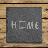 New Mexico Slate Coaster Set – Engraved Natural Stone (Set of 4)