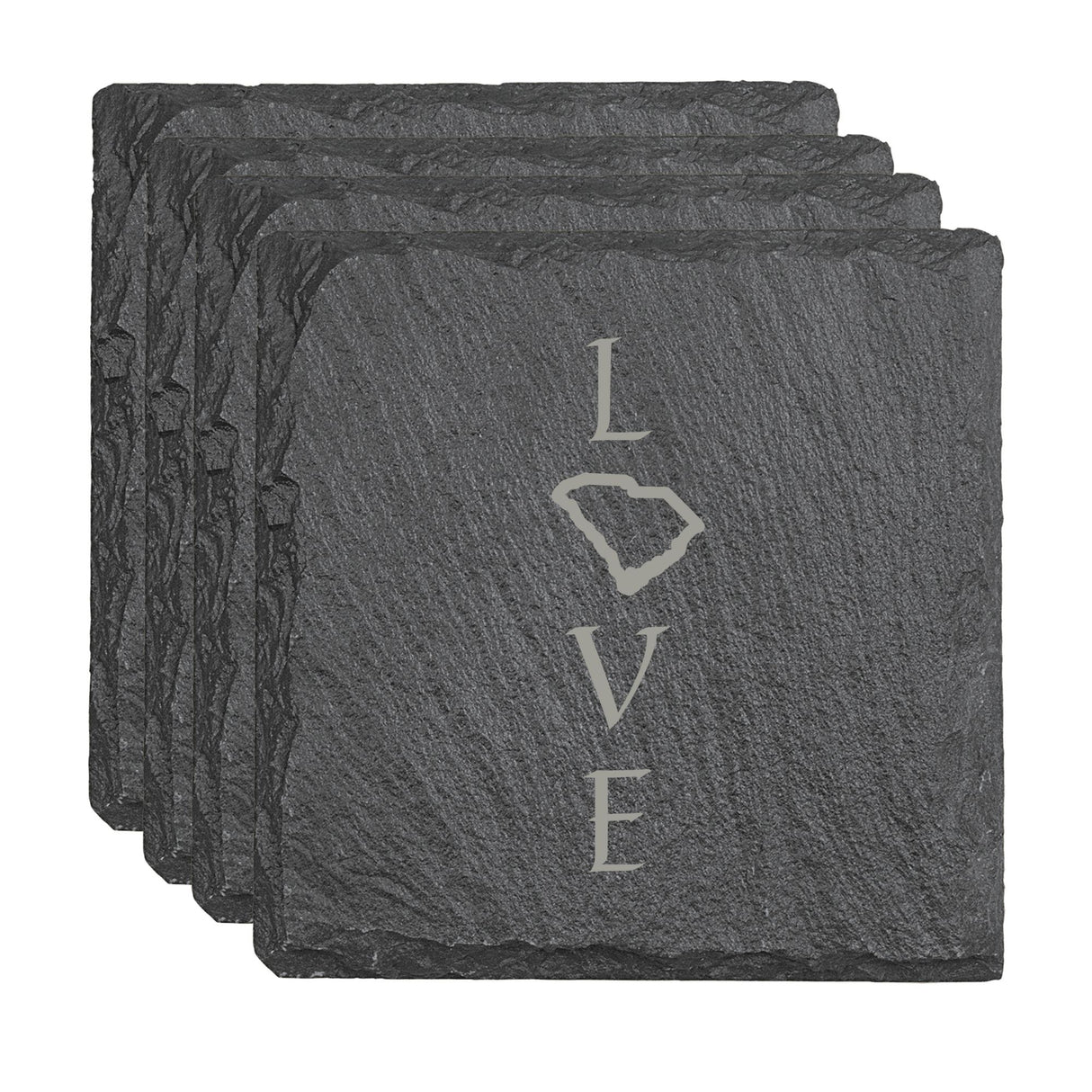 South Carolina Slate Coasters - Set of 4 - 17 design options
