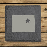 Colorado Slate Coaster Set – Engraved Natural Stone (Set of 4)