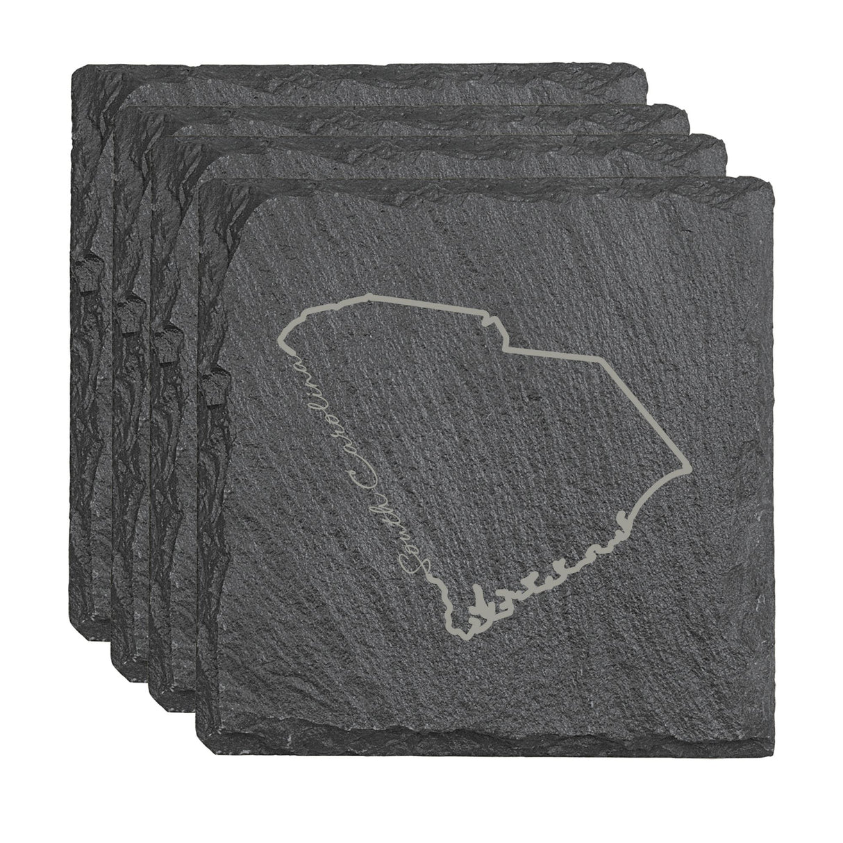 South Carolina Slate Coasters - Set of 4 - 17 design options