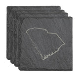 South Carolina Slate Coasters - Set of 4 - 17 design options