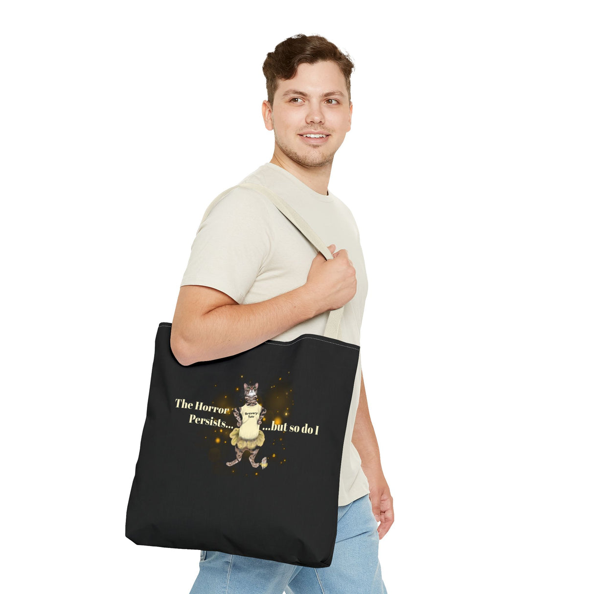 Tote Bag - Bravery Tutu Design with Flounder the Purrmaid and Mouse Toy