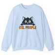 Ew People cat sweatshirt in light blue