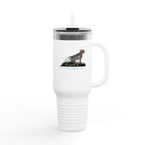 40oz Insulated Travel Mug — 'I Want to Be Where the People Aren't' Purrmaid Design