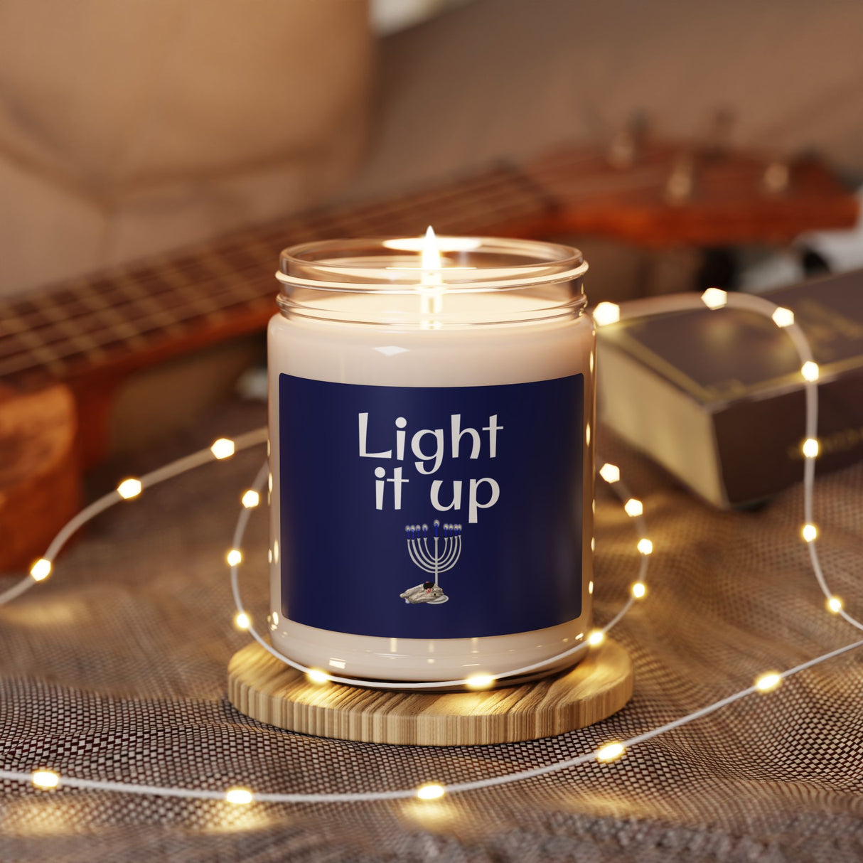 Soy Candle, Light it Up Mouse Toy Menorah Design