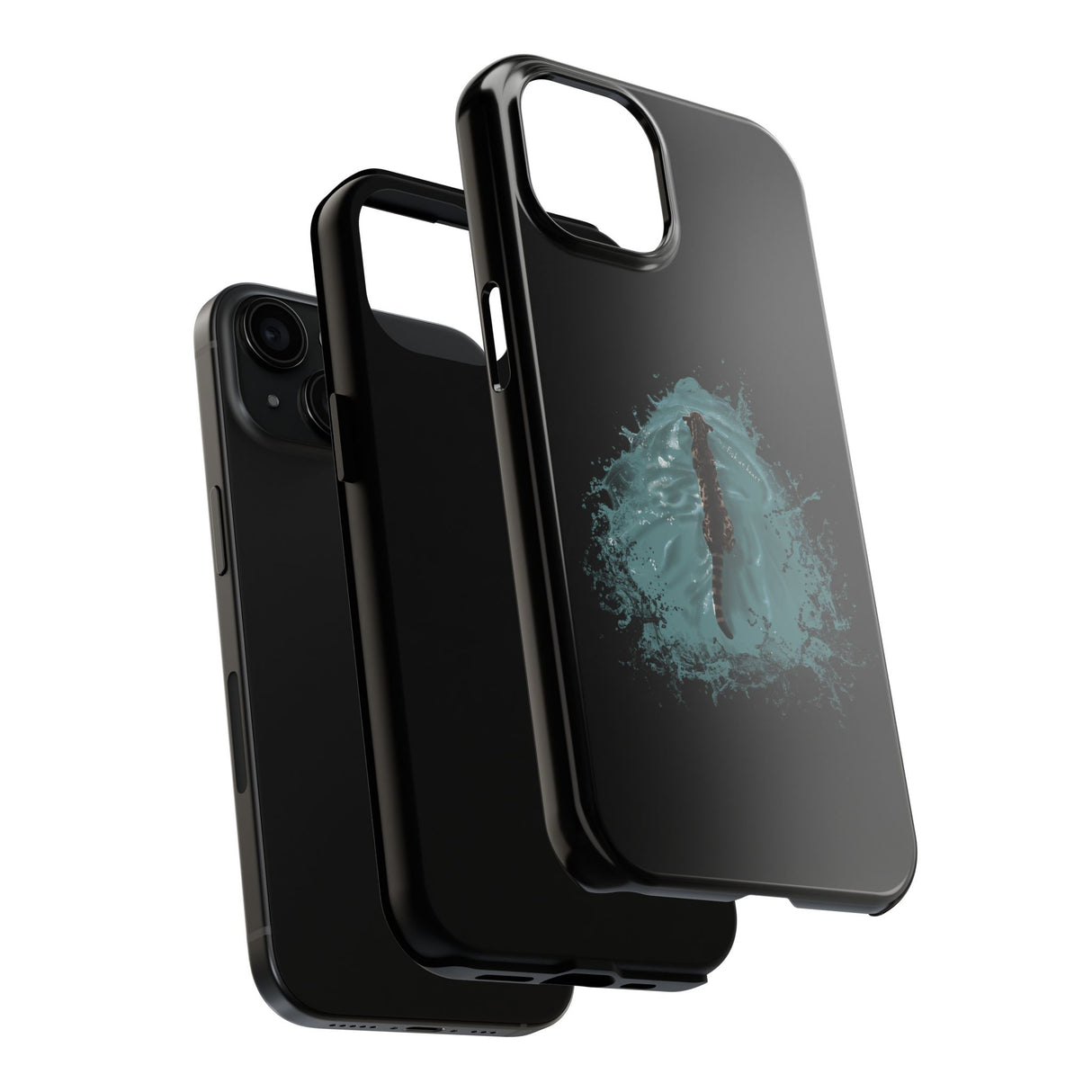 Fish at Heart Flounder Purrmaid Phone Case — Hand-Drawn Nautical Cat Design