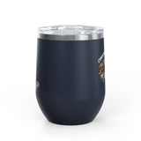 Wine Tumbler — "Competitive Rester" Flounder Design (12 oz)