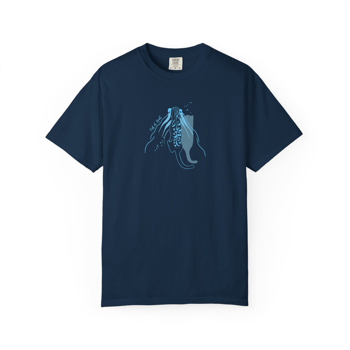 T-Shirt - Fish at Heart with Flounder the Purrmaid Design