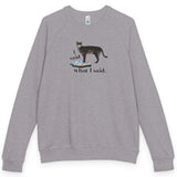 I Said What I Said raglan crewneck - Graphite Heather