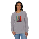 Vote Fish 2028 Raglan Crewneck — Funny 'Equal Rights for Mouse Toys' Flounder Design