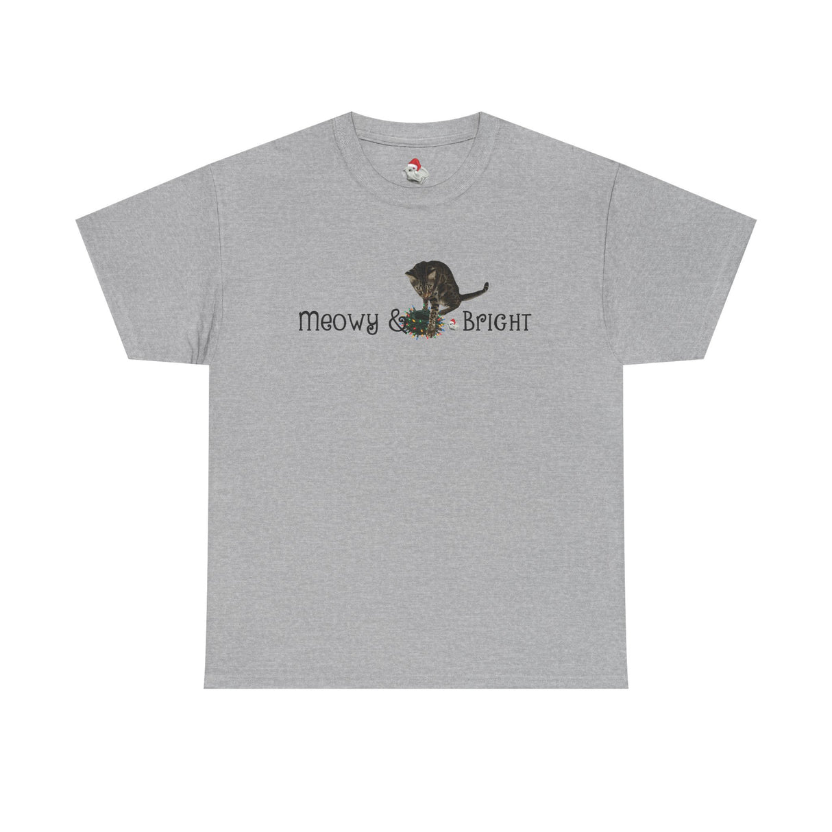 Meowy & Bright Christmas T-Shirt — Flounder & Mouse Toy Holiday Tee