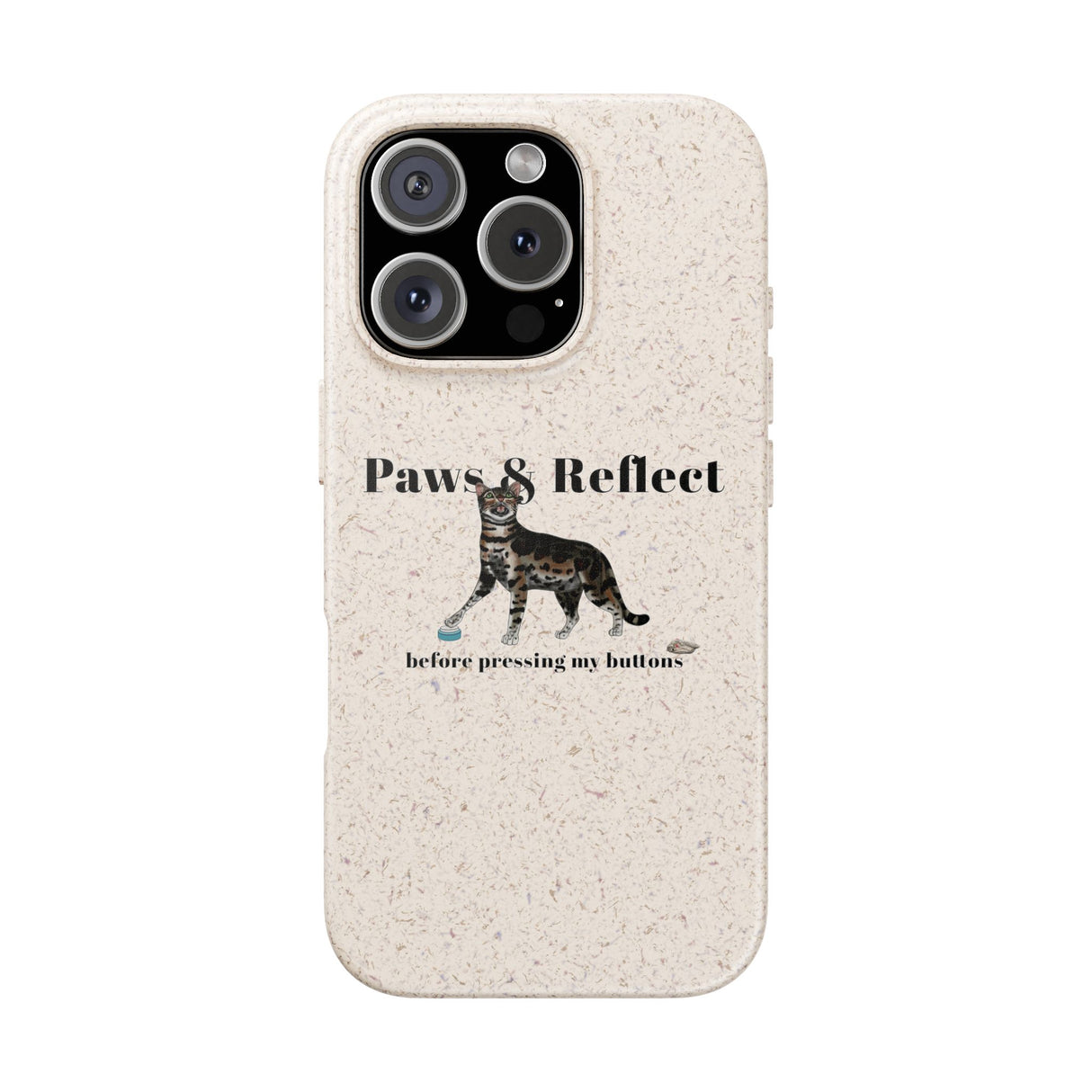 Phone Case - Paws and Reflect Biodegradable Case featuring Flounder the Purrmaid by Nina