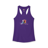 Women's Racerback Tank — "Paint With All the Colors of the Wind" Flounder the Purrcasso Art Tank